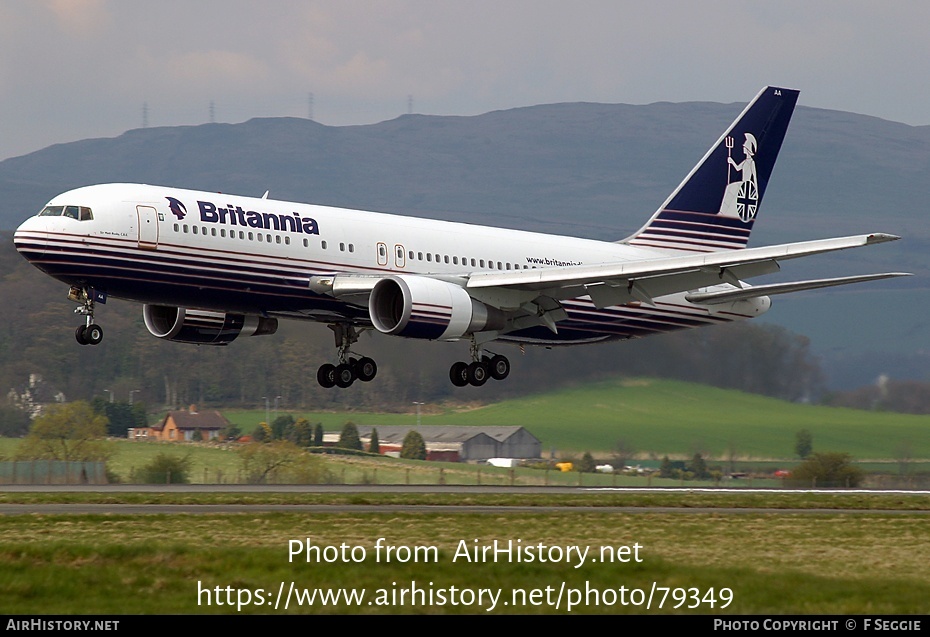 Aircraft Photo of G-BYAA | Boeing 767-204/ER | Britannia Airways | AirHistory.net #79349