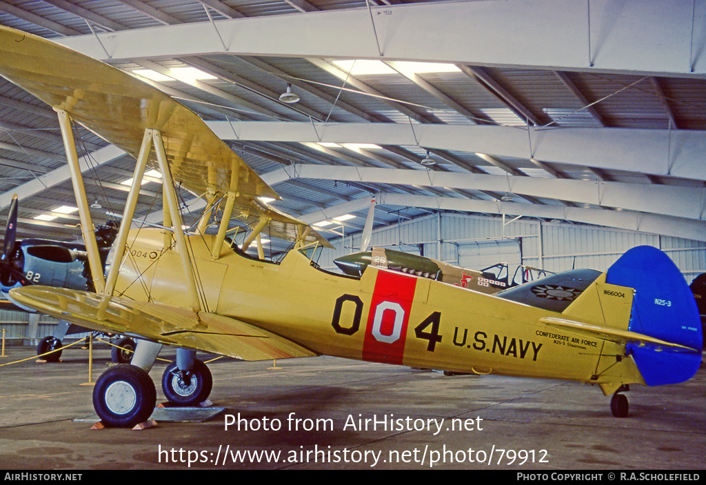 Aircraft Photo of N66004 | Stearman N2S-3 Kaydet (B75N1) | Confederate Air Force | AirHistory.net #79912