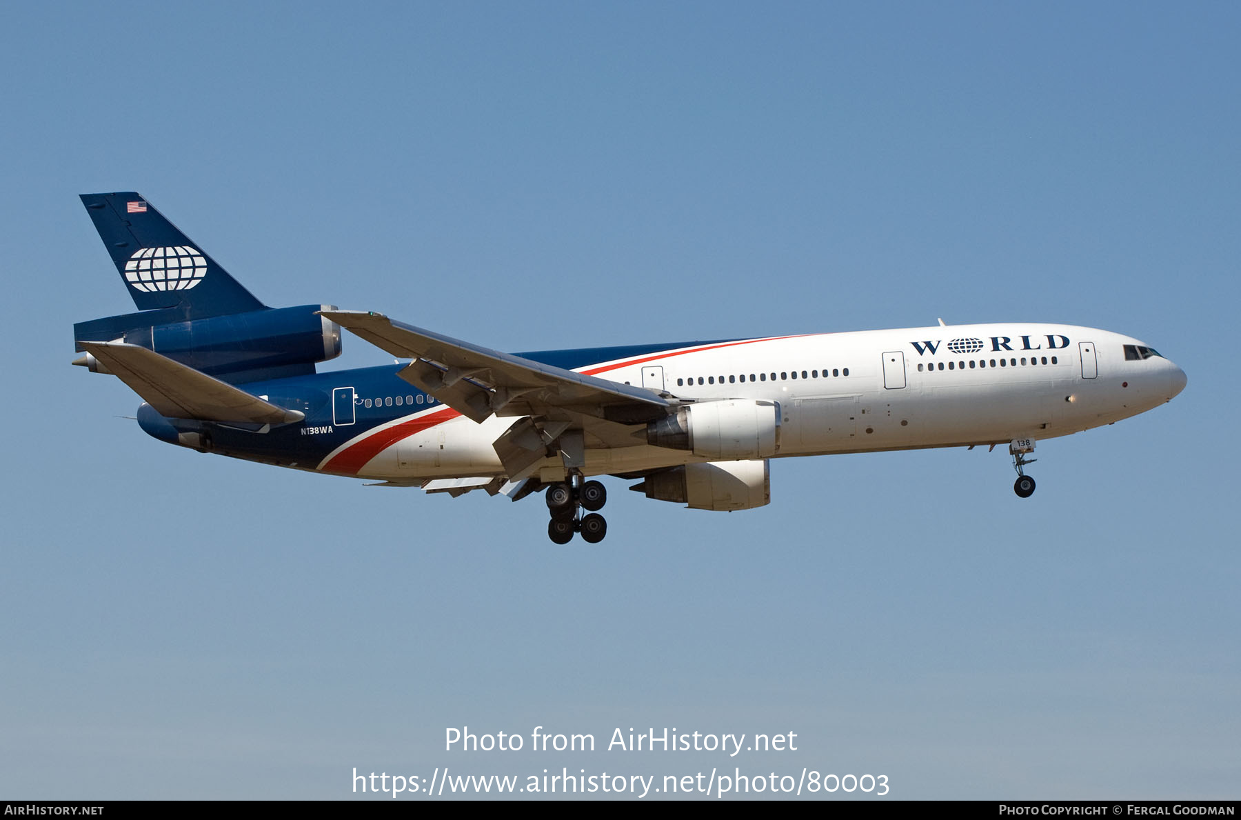 Aircraft Photo of N138WA | McDonnell Douglas DC-10-30 | World Airways | AirHistory.net #80003