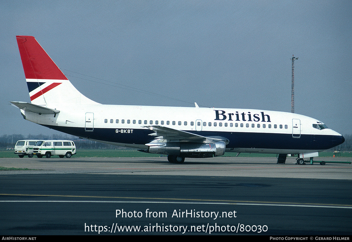 Aircraft Photo of G-BKBT | Boeing 737-2K2C/Adv | British Airways | AirHistory.net #80030