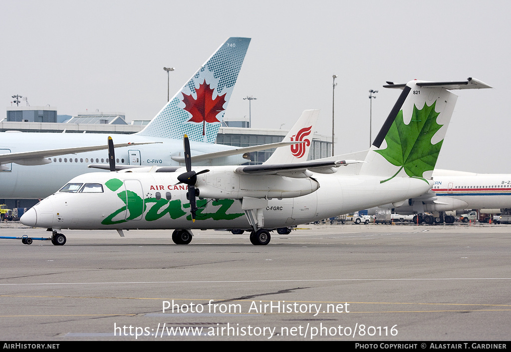 Aircraft Photo of C-FGRC | De Havilland Canada DHC-8-102 Dash 8 | Air Canada Jazz | AirHistory.net #80116