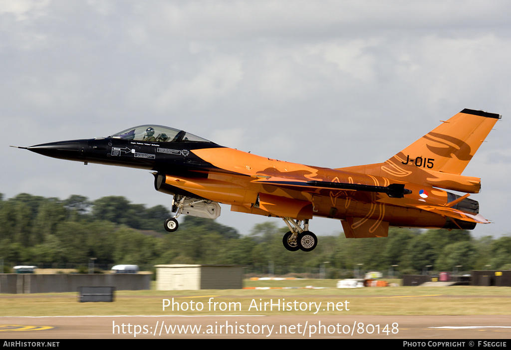 Aircraft Photo of J-015 | General Dynamics F-16AM Fighting Falcon | Netherlands - Air Force | AirHistory.net #80148