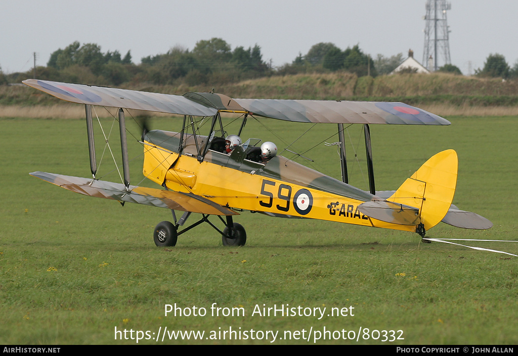 Aircraft Photo of G-ARAZ / 59 | De Havilland D.H. 82A Tiger Moth II | UK - Air Force | AirHistory.net #80332