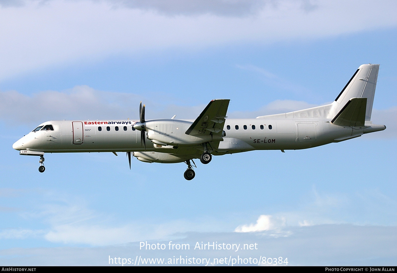 Aircraft Photo of SE-LOM | Saab 2000 | Eastern Airways | AirHistory.net #80384