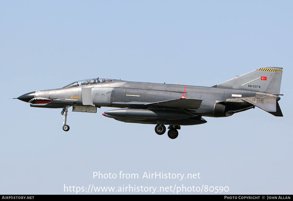 Aircraft Photo of 68-0374 | McDonnell Douglas F-4E Phantom II | Turkey - Air Force | AirHistory.net #80590