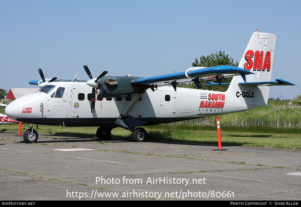 Aircraft Photo of C-GGLE | De Havilland Canada DHC-6-100 Twin Otter | South Nahanni Airways | AirHistory.net #80661