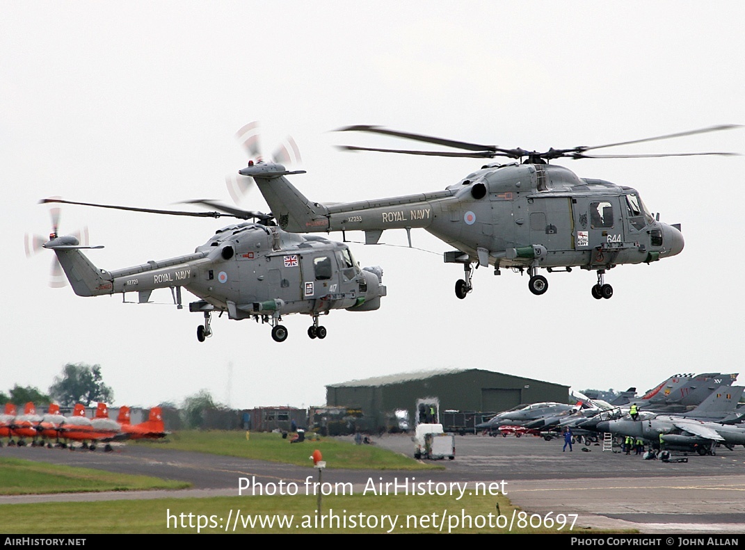 Aircraft Photo of XZ233 | Westland WG-13 Lynx HAS3S | UK - Navy | AirHistory.net #80697