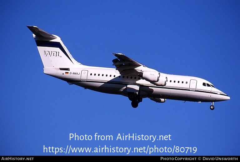 Aircraft Photo of D-AMAJ | British Aerospace BAe-146-200A | WDL Aviation | AirHistory.net #80719