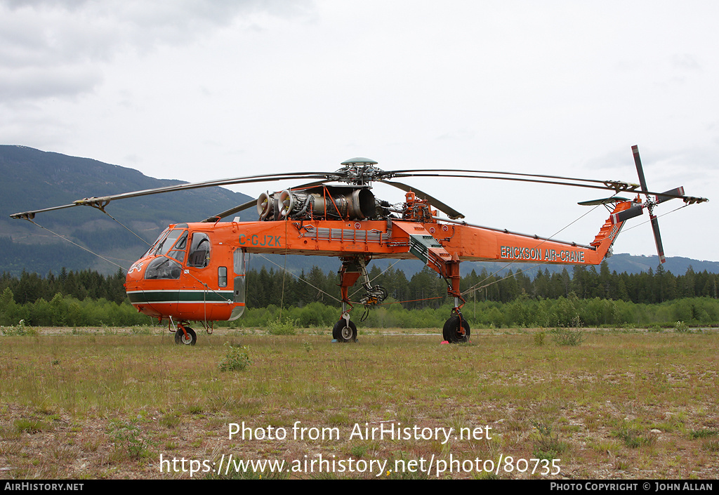 Aircraft Photo of C-GJZK | Sikorsky S-64E Skycrane | Erickson Air-Crane | AirHistory.net #80735