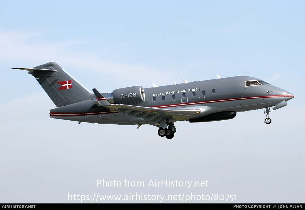 Aircraft Photo of C-168 | Bombardier Challenger 604 (CL-600-2B16) | Denmark - Air Force | AirHistory.net #80751