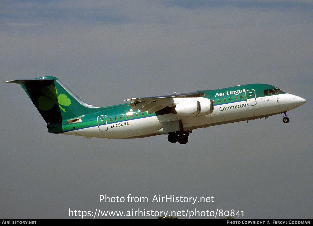 Aircraft Photo of EI-CSK | British Aerospace BAe-146-200A | Aer Lingus Commuter | AirHistory.net #80841