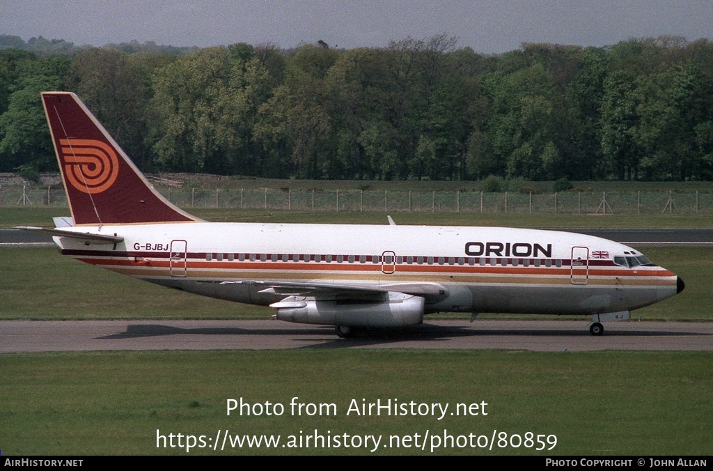 Aircraft Photo of G-BJBJ | Boeing 737-2T5/Adv | Orion Airways | AirHistory.net #80859