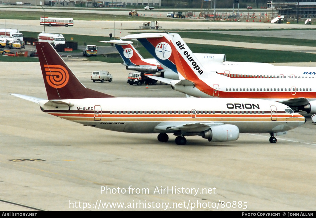 Aircraft Photo of G-BLKC | Boeing 737-3T5 | Orion Airways | AirHistory.net #80885