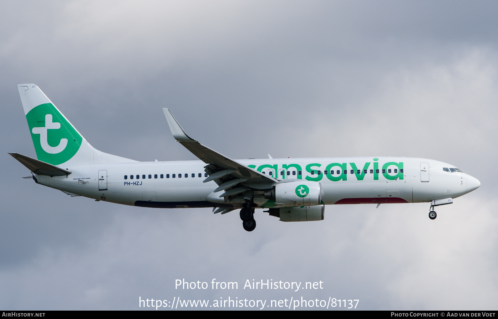 Aircraft Photo of PH-HZJ | Boeing 737-8K2 | Transavia | AirHistory.net #81137