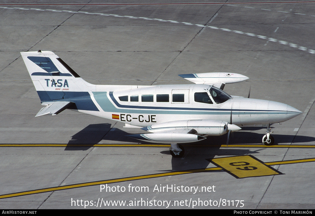 Aircraft Photo of EC-CJE | Cessna 402B | TASA | AirHistory.net #81175