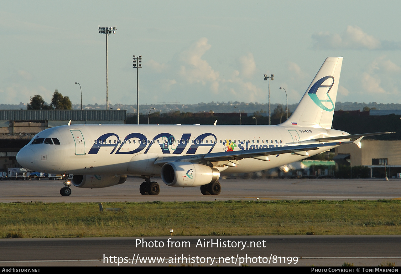 Aircraft Photo of S5-AAB | Airbus A320-231 | Adria Airways | AirHistory.net #81199