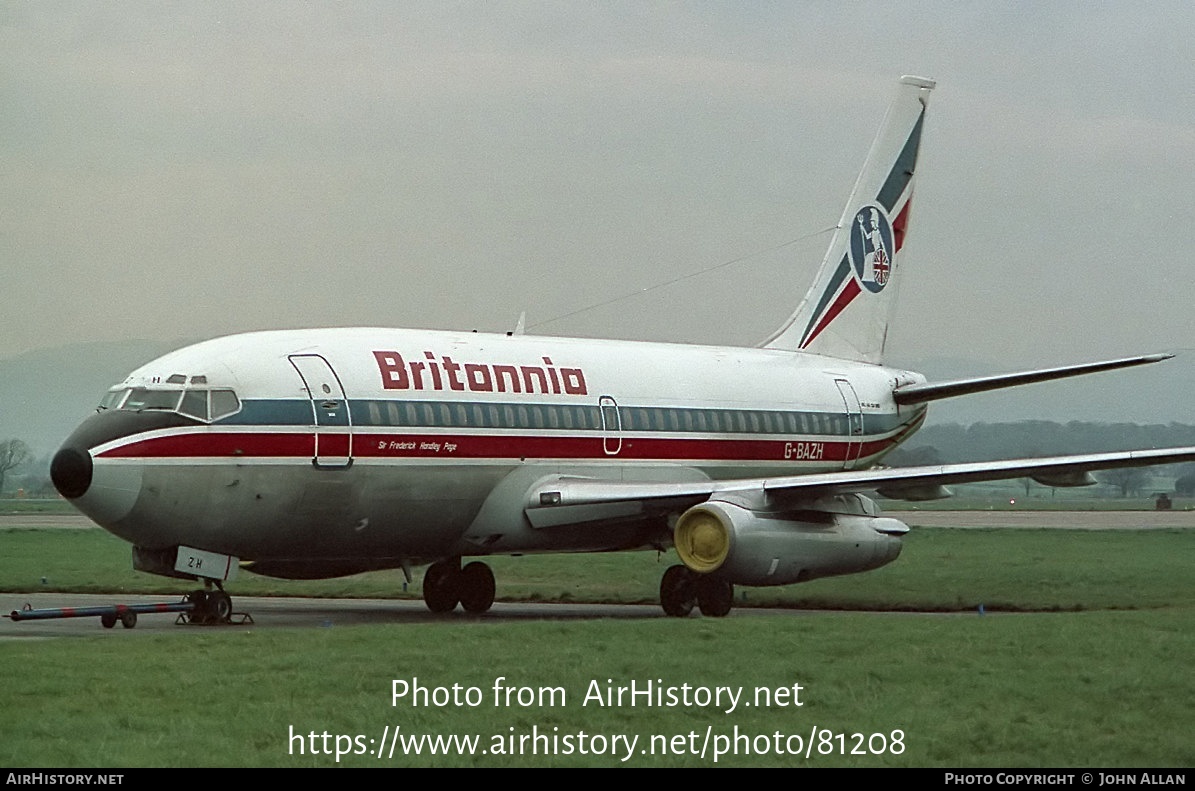 Aircraft Photo of G-BAZH | Boeing 737-204/Adv | Britannia Airways | AirHistory.net #81208