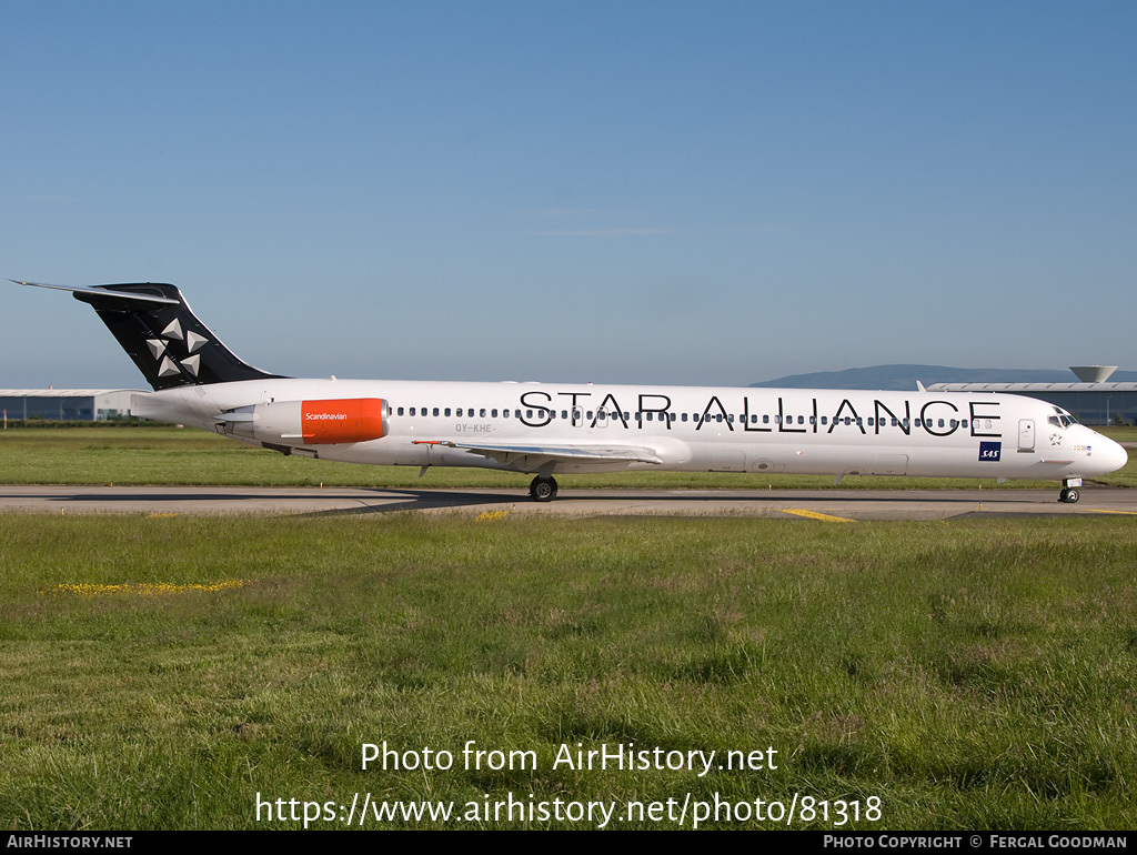 Aircraft Photo of OY-KHE | McDonnell Douglas MD-82 (DC-9-82) | Scandinavian Airlines - SAS | AirHistory.net #81318