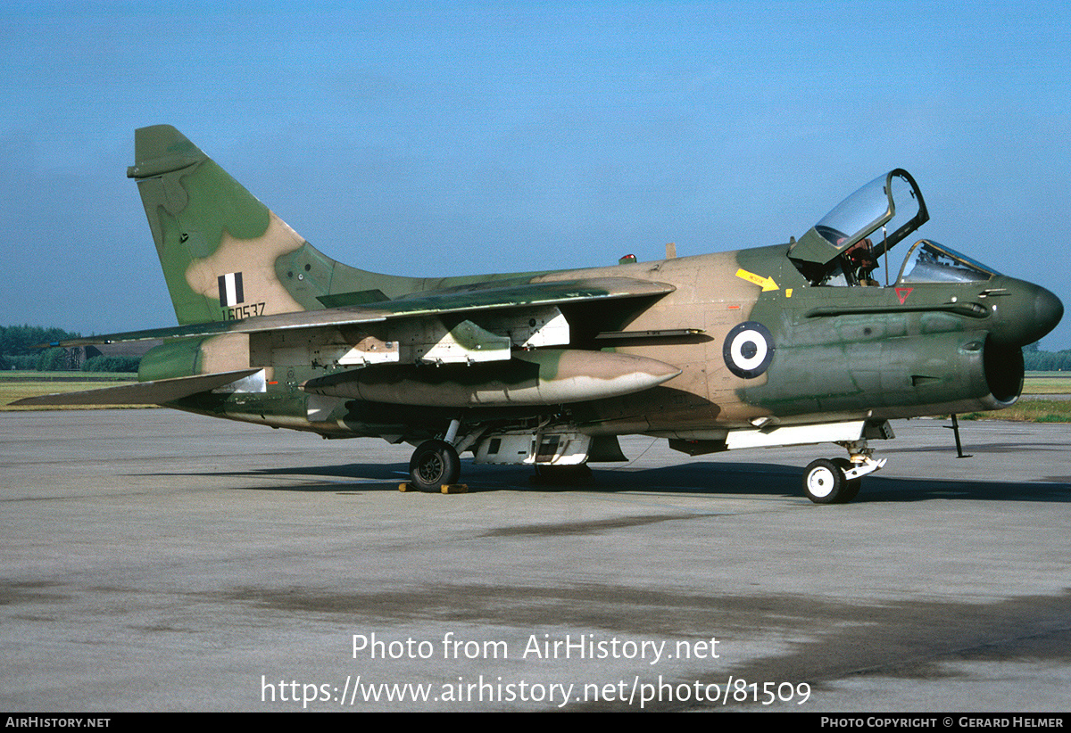 Aircraft Photo of 160537 | Vought A-7E Corsair II | Greece - Air Force | AirHistory.net #81509