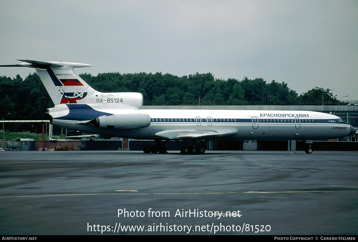 Aircraft Photo of RA-85124 | Tupolev Tu-154B | Krasnoyarskavia | AirHistory.net #81520