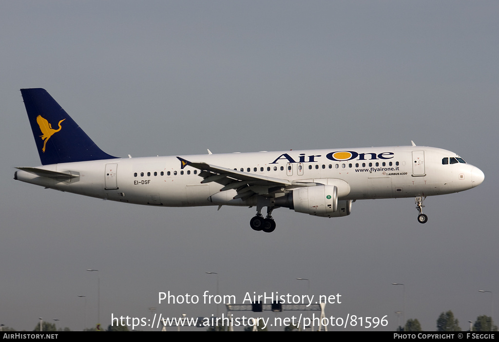 Aircraft Photo of EI-DSF | Airbus A320-216 | Air One | AirHistory.net #81596