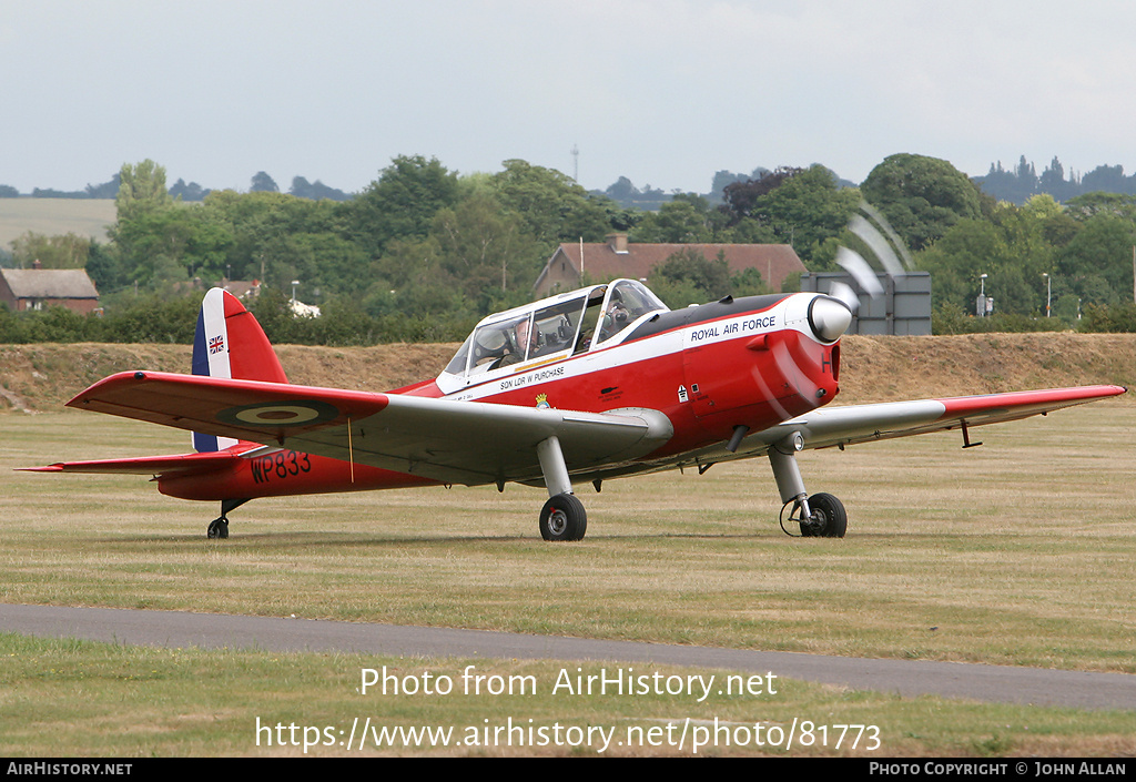 Aircraft Photo of G-BZDU / WP833 | De Havilland DHC-1 Chipmunk 22 | UK - Air Force | AirHistory.net #81773