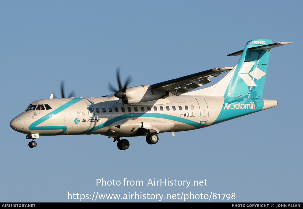 Aircraft Photo of I-ADLL | ATR ATR-42-500 | Air Dolomiti | AirHistory.net #81798