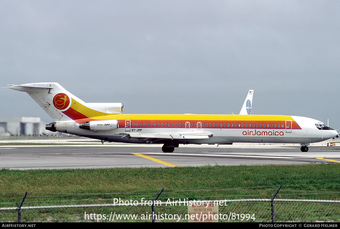 Aircraft Photo of 6Y-JMP | Boeing 727-2J0/Adv | Air Jamaica | AirHistory.net #81994