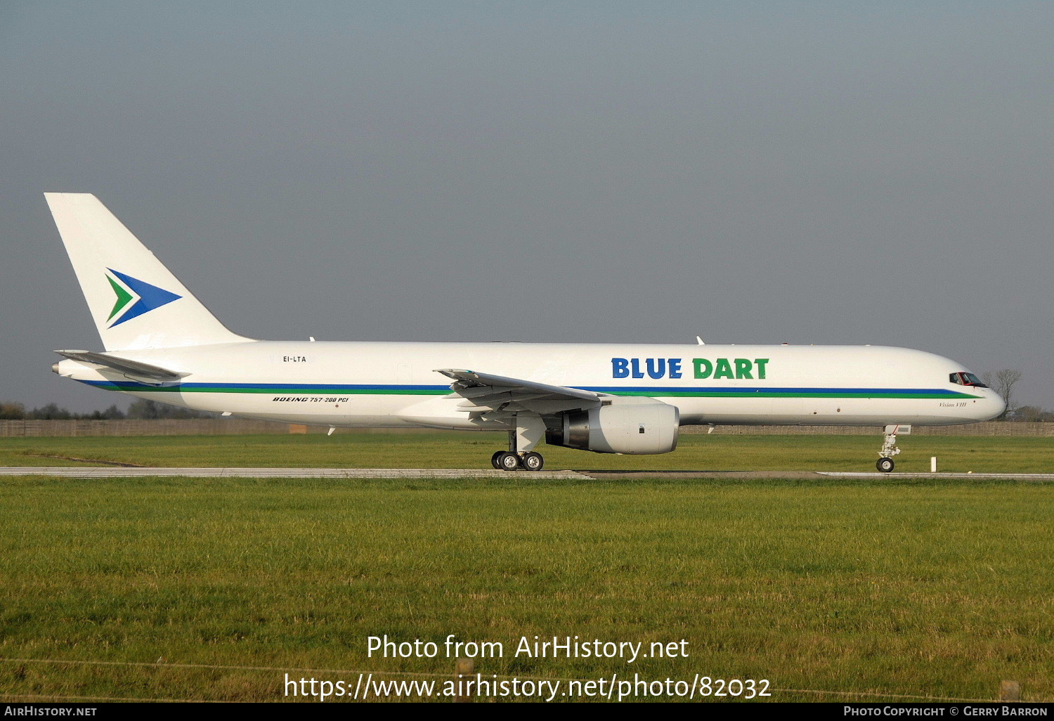 Aircraft Photo of EI-LTA | Boeing 757-23N | Blue Dart Aviation | AirHistory.net #82032