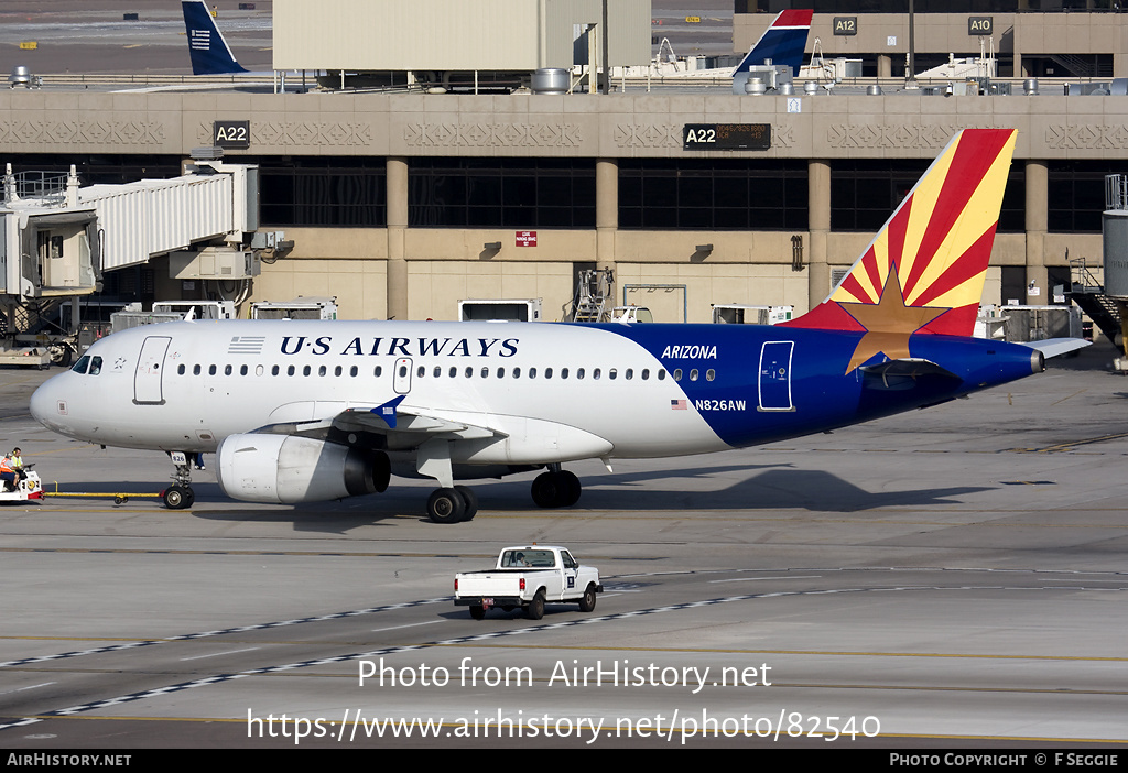 Aircraft Photo of N826AW | Airbus A319-132 | US Airways | AirHistory.net #82540