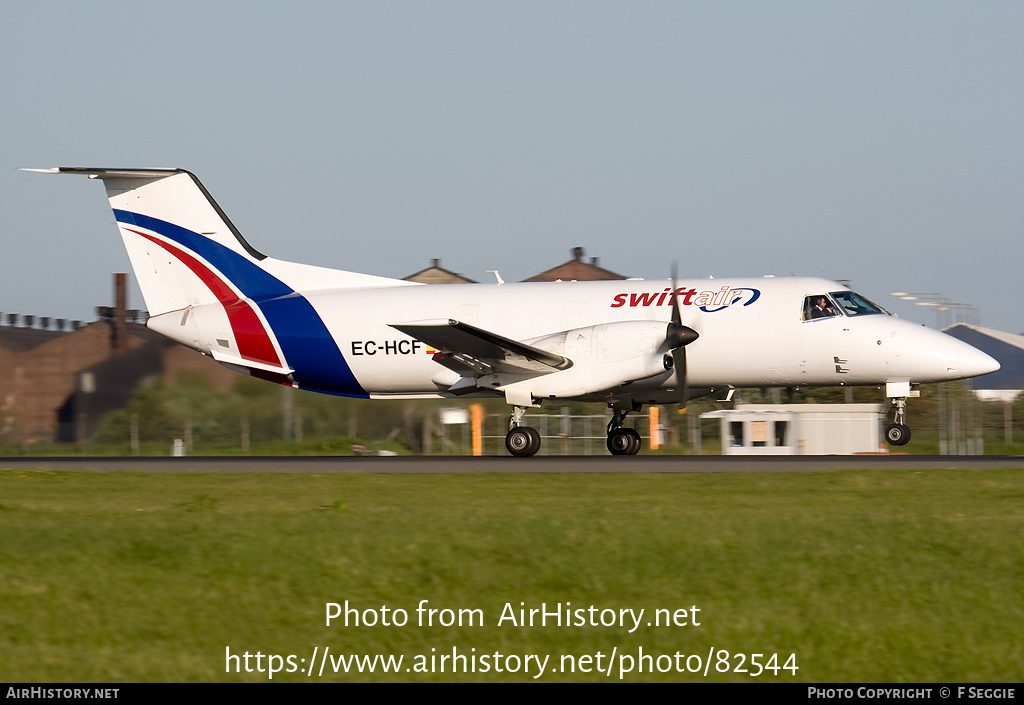 Aircraft Photo of EC-HCF | Embraer EMB-120(ERF) Brasilia | Swiftair | AirHistory.net #82544