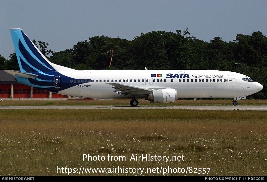 Aircraft Photo of CS-TGW | Boeing 737-4Y0 | SATA Internacional | AirHistory.net #82557