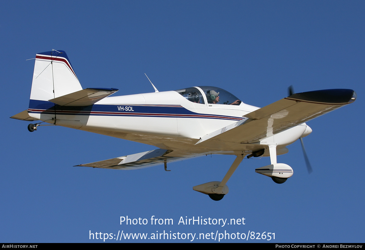 Aircraft Photo of VH-SOL | Van's RV-6 | AirHistory.net #82651