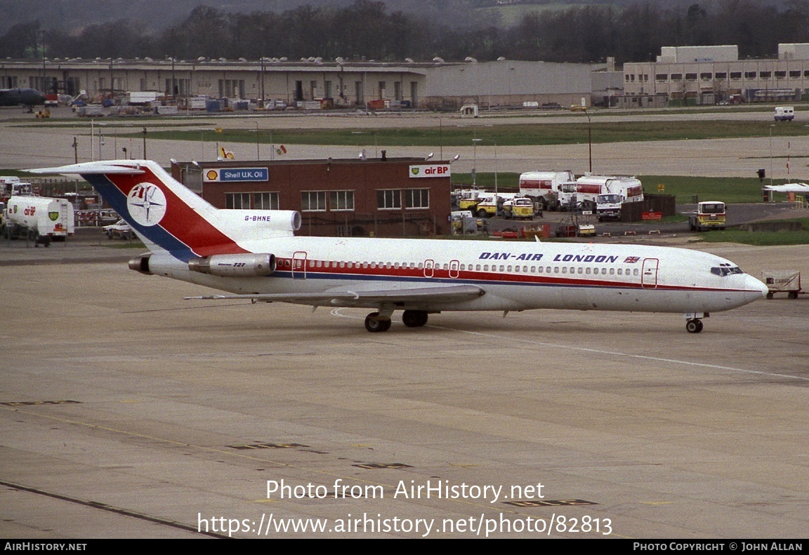 Aircraft Photo of G-BHNE | Boeing 727-2J4/Adv | Dan-Air London | AirHistory.net #82813