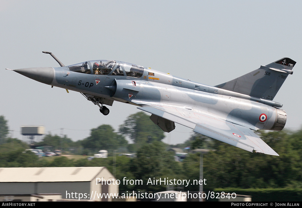 Aircraft Photo of 508 | Dassault Mirage 2000B | France - Air Force | AirHistory.net #82840