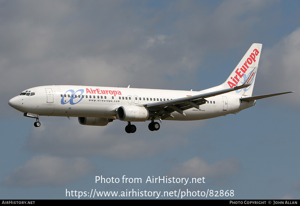 Aircraft Photo of EC-IDA | Boeing 737-86Q | Air Europa | AirHistory.net #82868