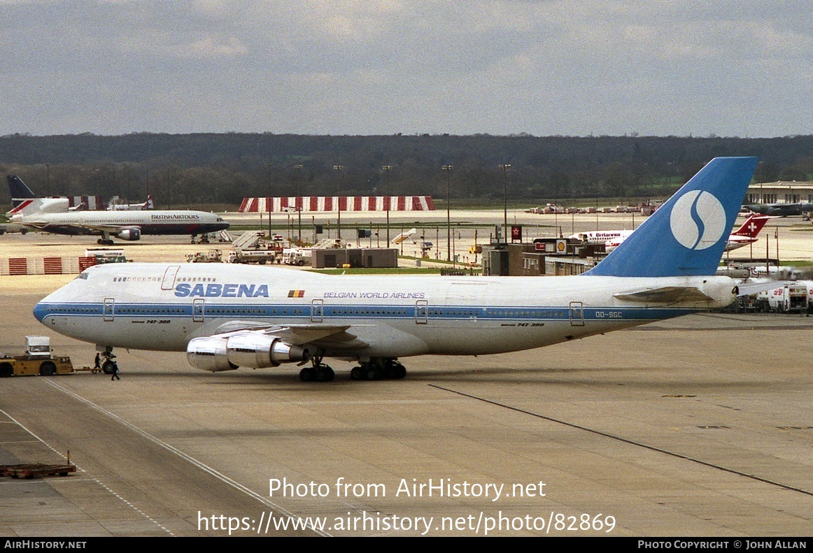 Aircraft Photo of OO-SGC | Boeing 747-329M | Sabena | AirHistory.net #82869