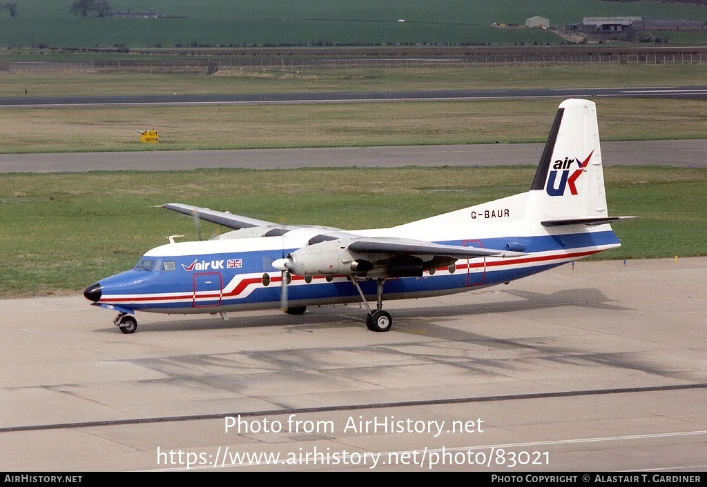 Aircraft Photo of G-BAUR | Fokker F27-200 Friendship | Air UK | AirHistory.net #83021