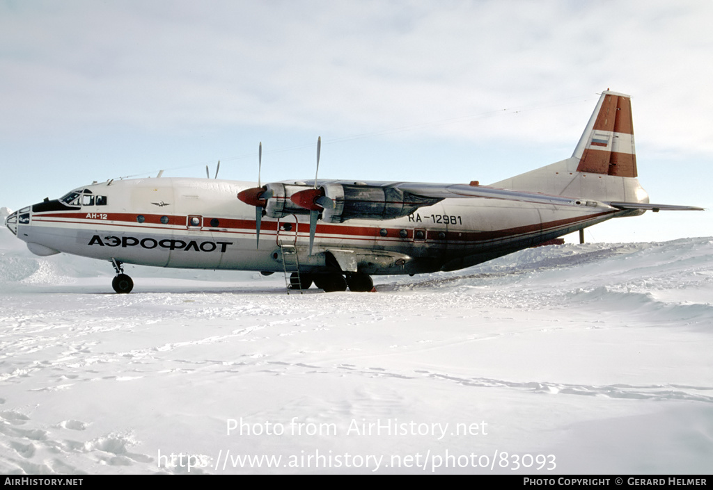 Aircraft Photo of RA-12981 | Antonov An-12B | Aeroflot | AirHistory.net #83093