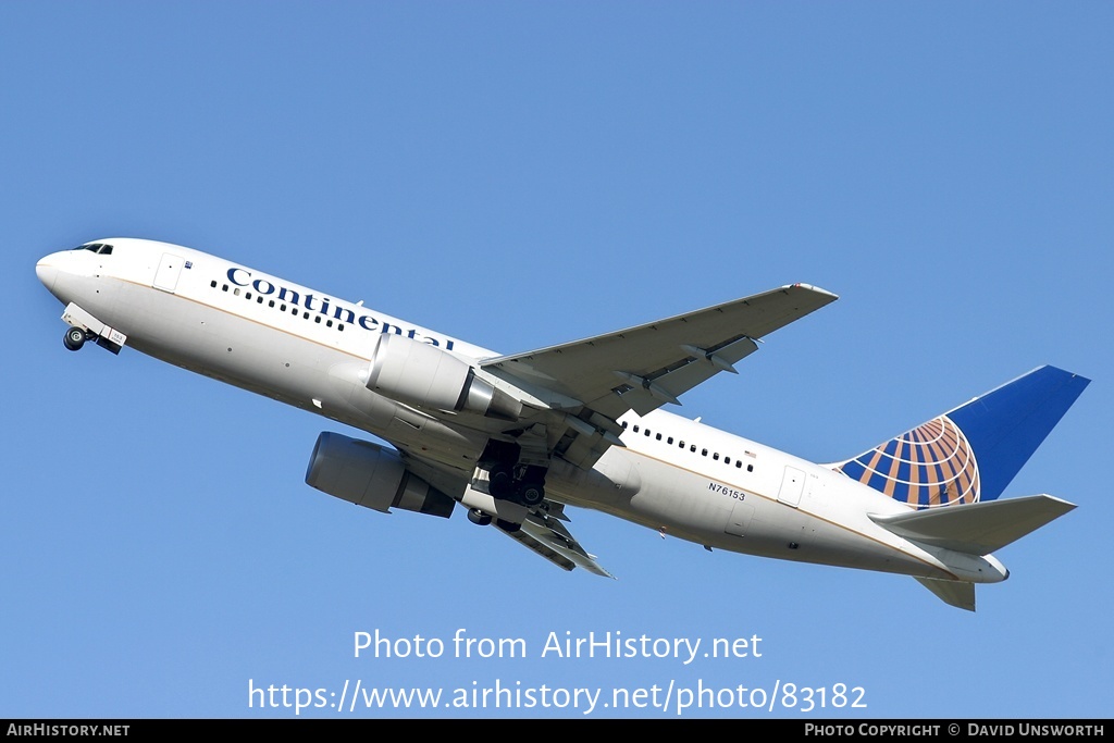 Aircraft Photo of N76153 | Boeing 767-224/ER | Continental Airlines | AirHistory.net #83182