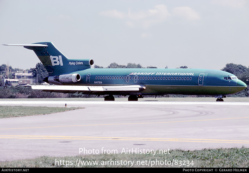 Aircraft Photo of N417BN | Boeing 727-227 | Braniff International Airways | AirHistory.net #83234