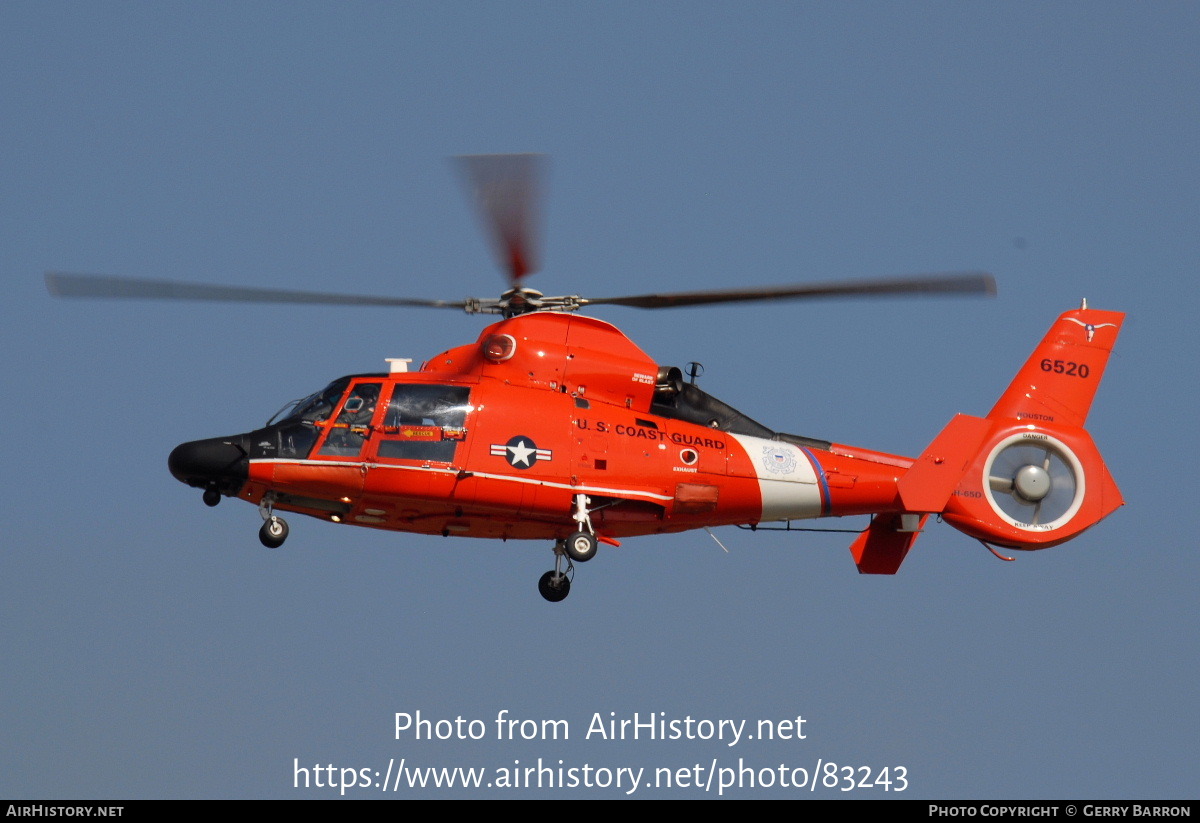 Aircraft Photo of 6520 | Aerospatiale MH-65D Dolphin | USA - Coast Guard | AirHistory.net #83243