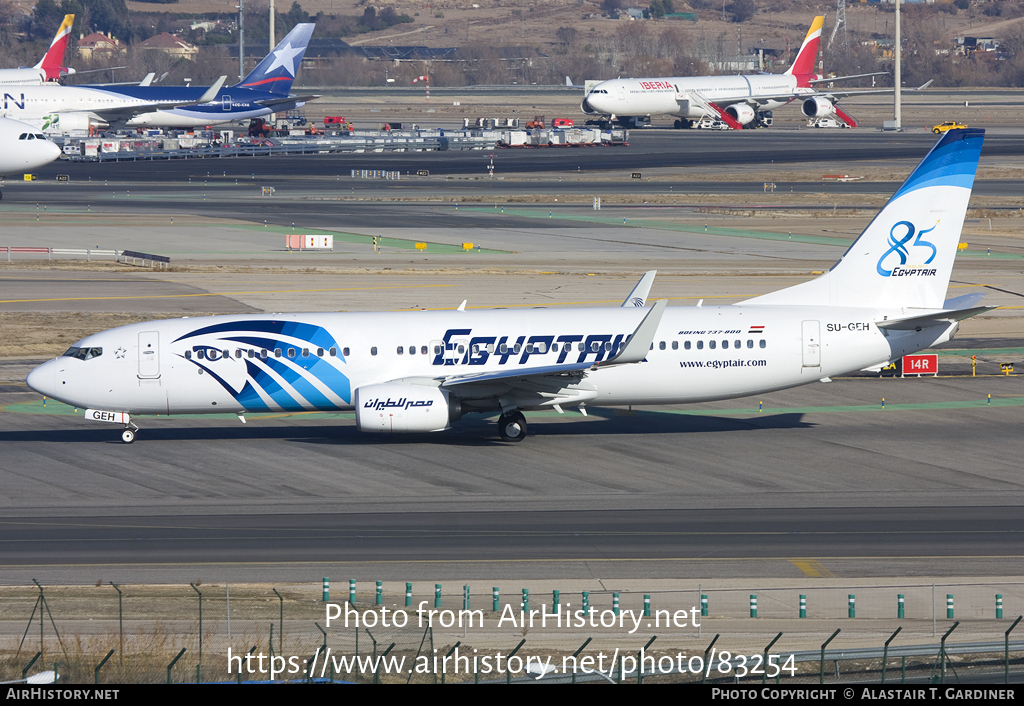 Aircraft Photo of SU-GEH | Boeing 737-800 | EgyptAir | AirHistory.net #83254