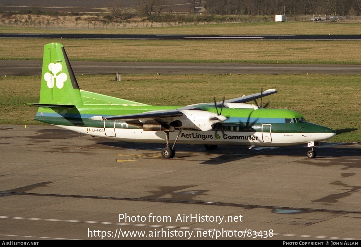 Aircraft Photo of EI-FKA | Fokker 50 | Aer Lingus Commuter | AirHistory.net #83438