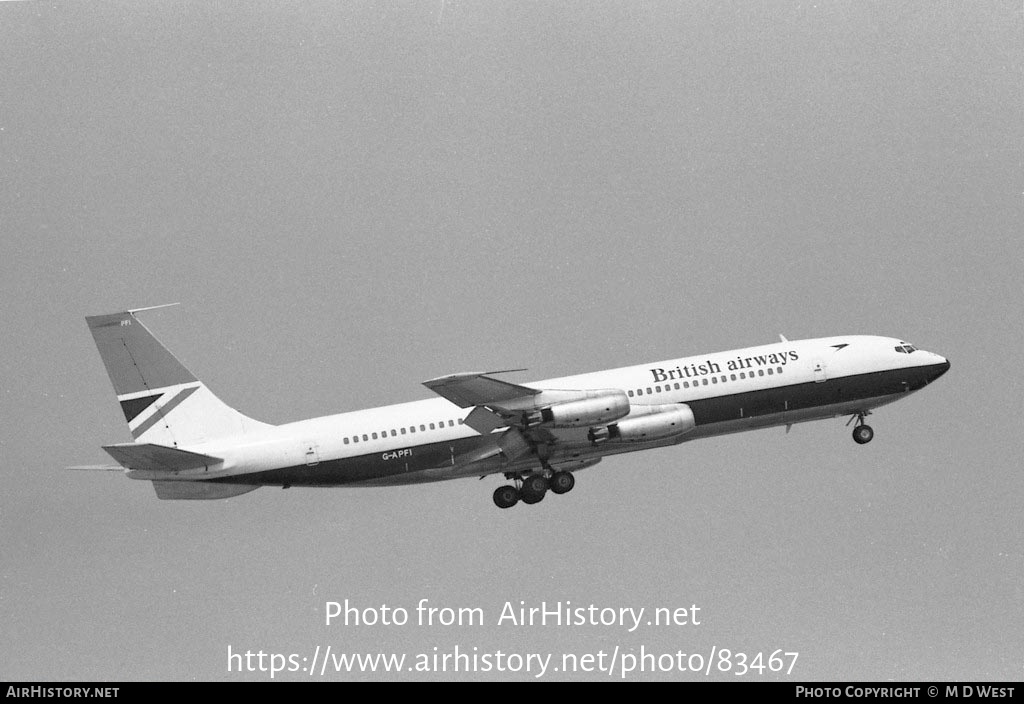 Aircraft Photo of G-APFI | Boeing 707-436 | British Airways | AirHistory.net #83467