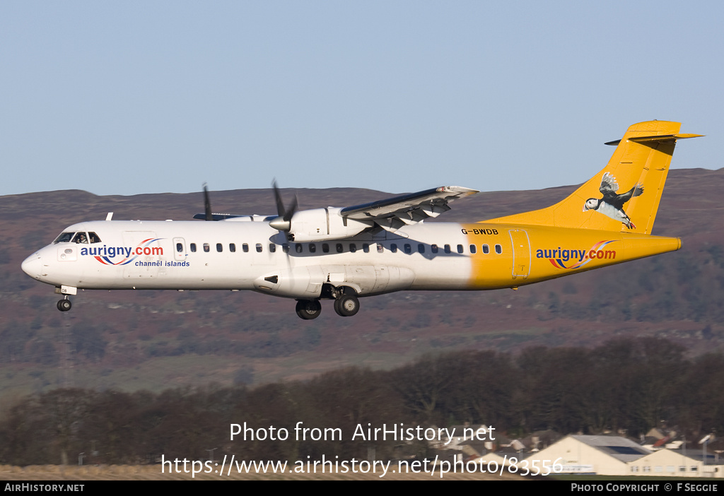 Aircraft Photo of G-BWDB | ATR ATR-72-202 | Aurigny Air Services | AirHistory.net #83556