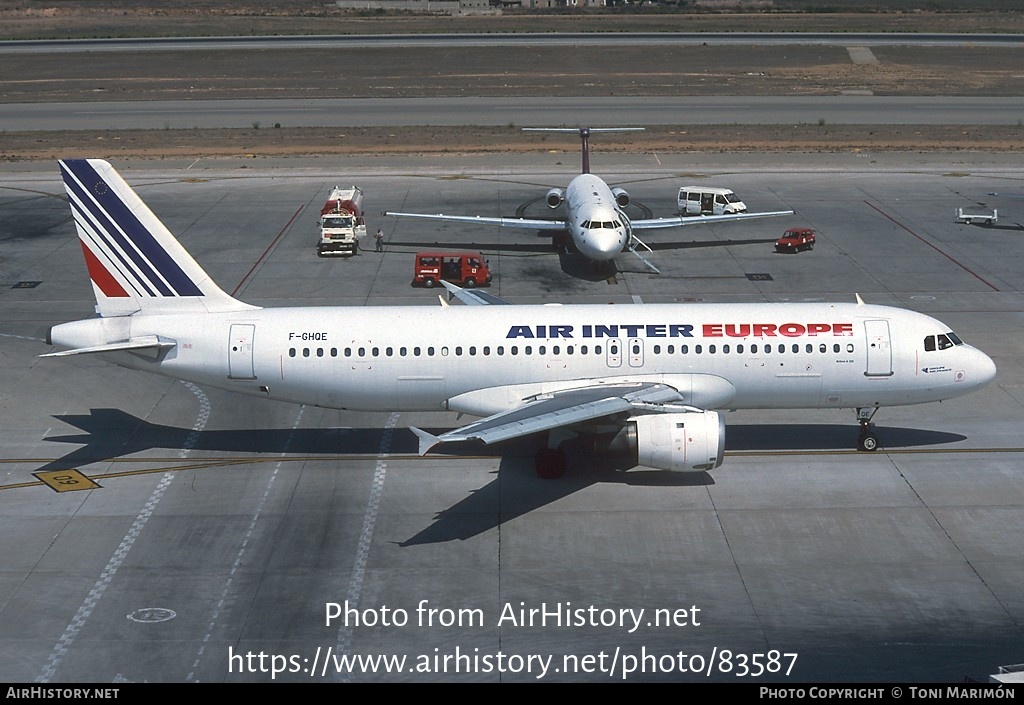 Aircraft Photo of F-GHQE | Airbus A320-211 | Air Inter Europe | AirHistory.net #83587