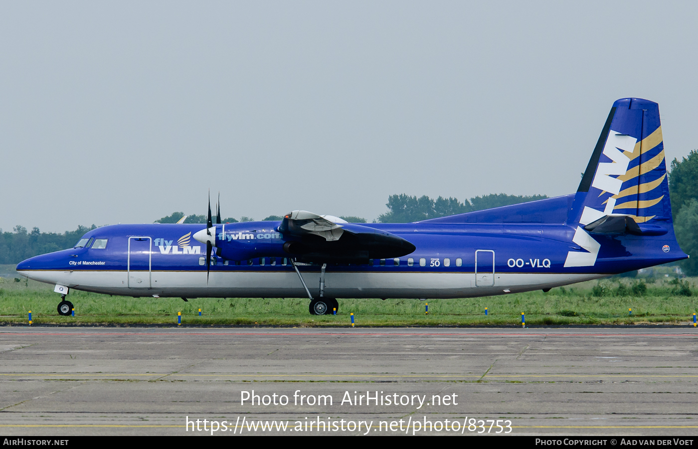 Aircraft Photo of OO-VLQ | Fokker 50 | VLM Airlines | AirHistory.net #83753