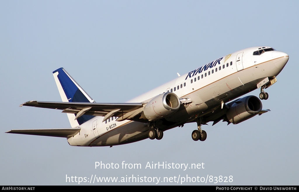 Aircraft Photo of G-BZZH | Boeing 737-3Q8 | Ryanair | AirHistory.net #83828