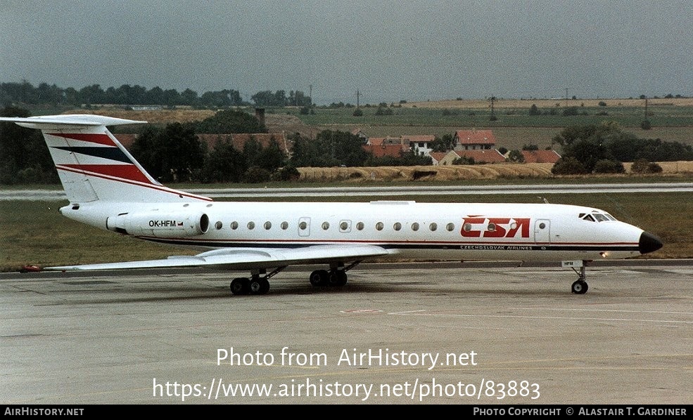 Aircraft Photo of OK-HFM | Tupolev Tu-134A | ČSA - Československé Aerolinie - Czechoslovak Airlines | AirHistory.net #83883